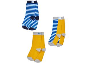 4051578374075 - finkid - Socken SUKAT KOLME 3er Pack in in yellow Gr31-34