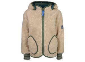 4051578380267 - finkid - Teddy-Fleecejacke TONTTU NALLE in pebble bronze green Gr104 110