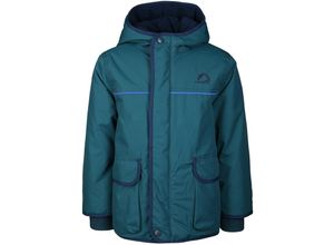 4051578425975 - finkid - Winterparka TALVI SPORT mit Schneefang in deep teal navy Gr92 98