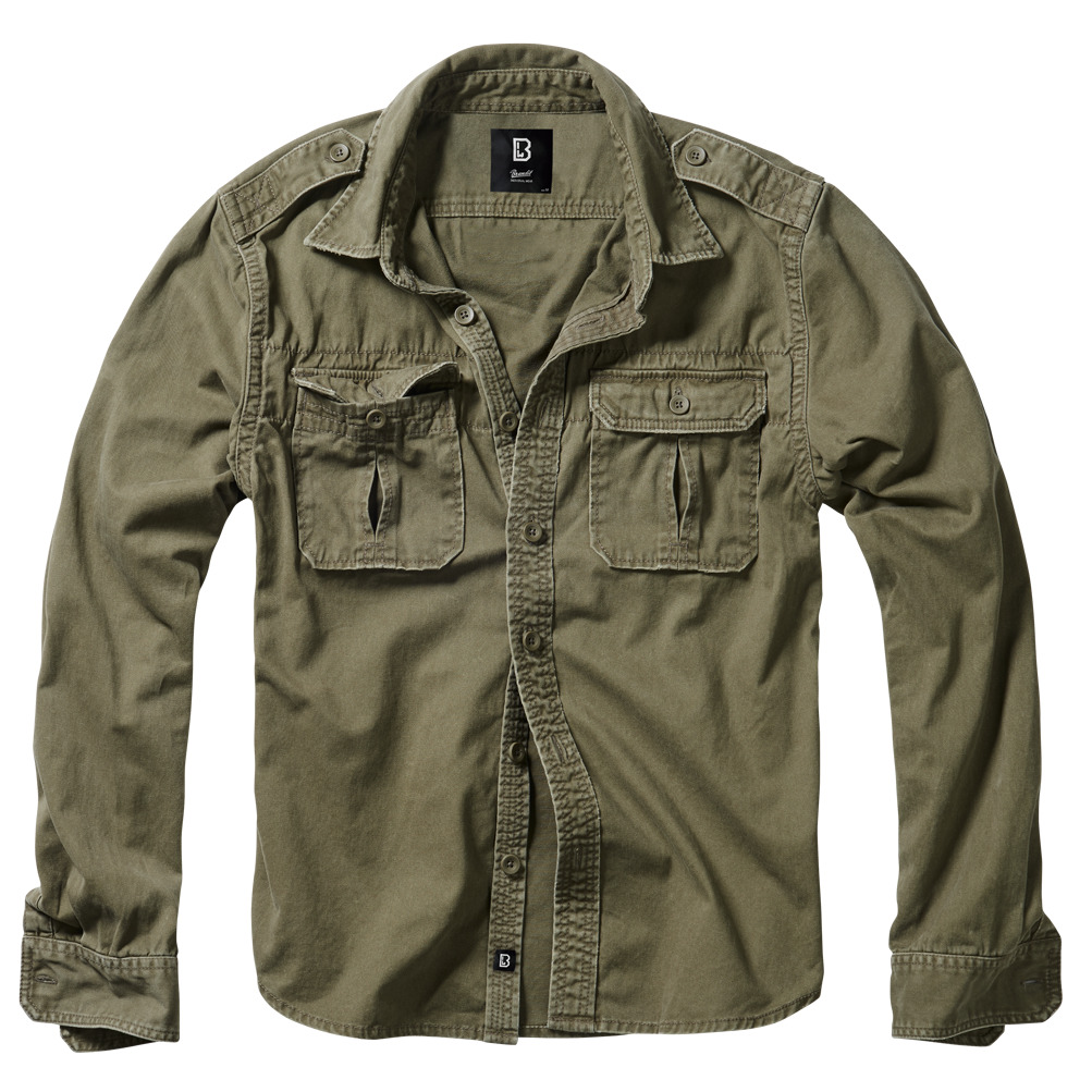 4051773055625 - Vintage Shirt Langarmhemd oliv 4051773055625 - Vintage Shirt Langarmhemd oliv