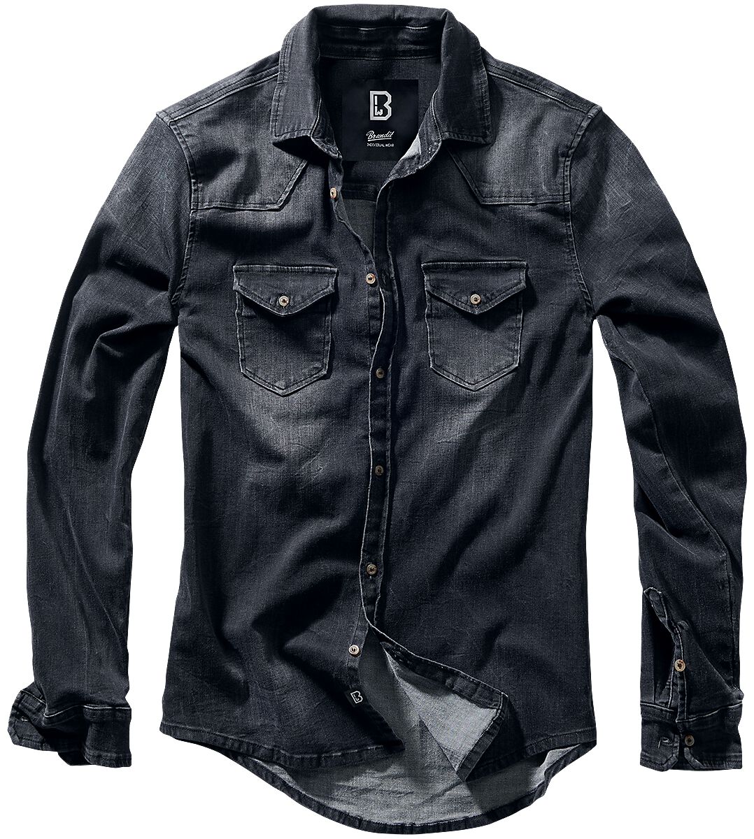 4051773090480 - Riley Denimshirt Jeanshemd schwarz in XXL