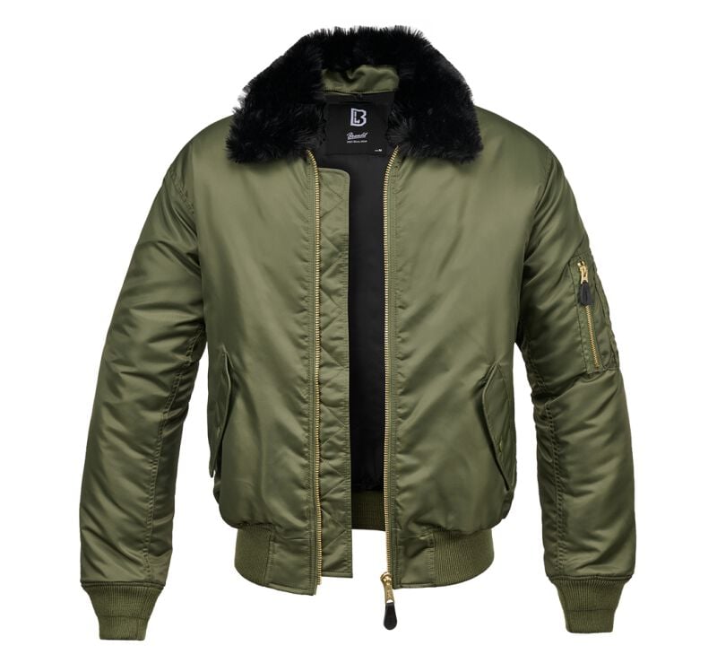 4051773177204 - MA2 Jacket Fur Collar Übergangsjacke oliv in L 4051773177204 - MA2 Jacket Fur Collar Übergangsjacke oliv in L