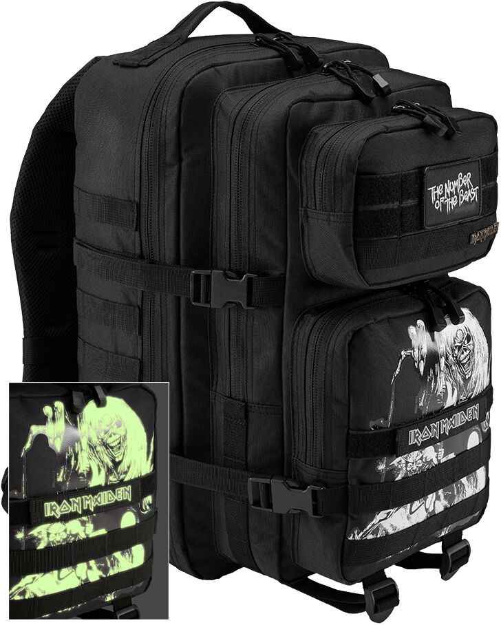4051773199657 - Number Of The Beast GITD - Cooper Large Rucksack schwarz