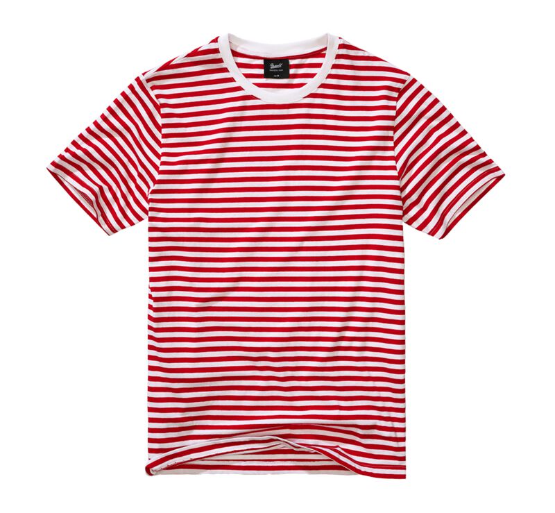 4051773241592 - Ringelshirt shortsleeve T-Shirt rot weiß in M
