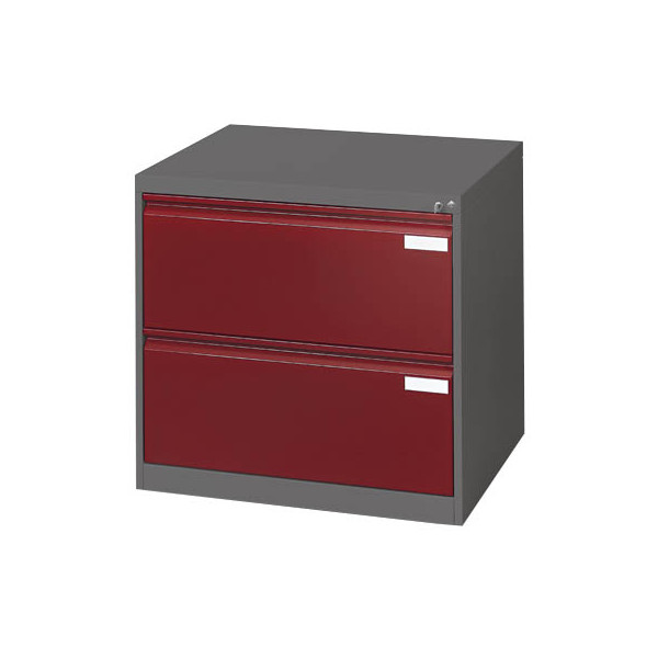 4051803273999 - CP C 2000 Acurado Hängeregistraturschrank grau rubinrot 2 Schubladen 787 x 590 x 733 cm