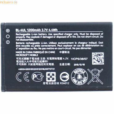 4051805368914 - Akku für BL-4UL Li-Ion 37 Volt 1200 mAh schwarz