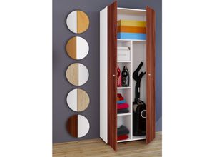 4051814351891 - Ebuy24 - Vandol IIkombi Universalschrank Reinigungsschrank 2 Türen WeißSonoma-Eiche dekor - Weiß