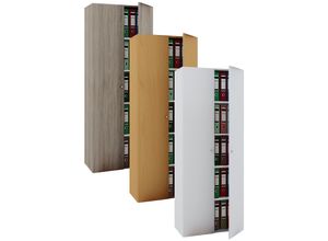 4051814352300 - Büroschrank mit 5 Fächern moderner Aktenschrank mit Drehtüren Maße ca B 70 x H 178 x T 40 cm – Vandol 4051814352300 - Büroschrank mit 5 Fächern moderner Aktenschrank mit Drehtüren Maße ca B 70 x H 178 x T 40 cm – Vandol
