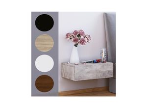 4051814354922 - Holz Wandschublade Nachtschrank Wandboard Schublade Konsole Nachttisch Dormas