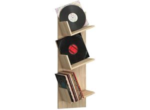 4051814356520 - Holz Bücher Schallplatten Wandregal Sulda (Farbe Sonoma-Eiche (Sägerau))