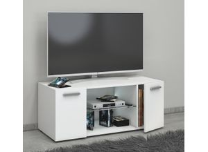 4051814359187 - Holz TV Lowboard Möbel Fernsehschrank Tisch Konsole Fernsehtisch Lowina