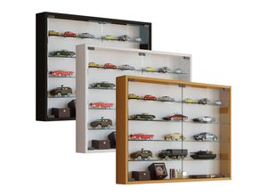 4051814359620 - Glasvitrine hängend Vitrine Glas mit ESG-Sicherheitsglas Maße ca H 60 x B 80 x T 10 cm Hängevitrine Glas Modern und platzsparend Glas Vitrinenschrank - Mandosa L