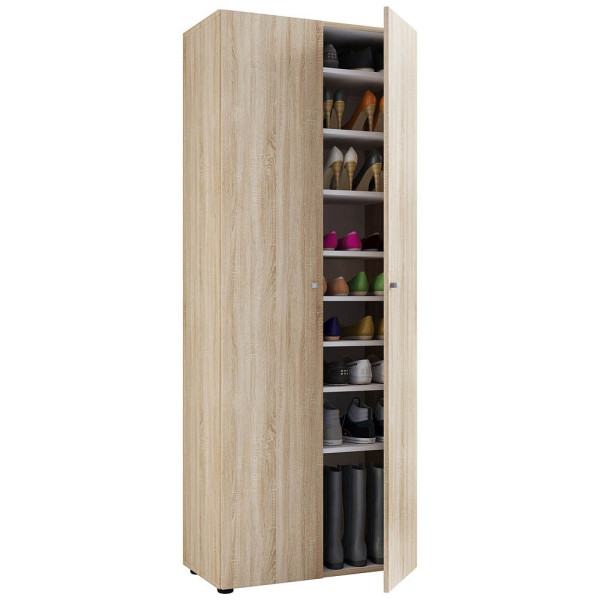 4051814360909 - my home Schuhschrank Vandol I 913071 sonoma-eiche 8 Fachböden 710 x 370 x 1800 cm