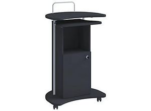 4051814362729 - Stehpult Komil mobil höhenverstellbar 1 offenes & 1 abschließbares Fach mit Tür B 560 x T 410 x H 930-1110 mm Holz schwarz