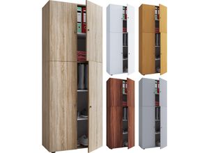 4051814370007 - Ebuy24 - Lona Universalschrank Kleiderschrank 4 Türen Sonoma-Eiche dekor - Eiche Dekor