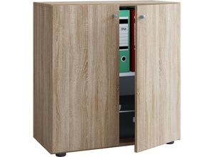 4051814370908 - Ebuy24 - Lona Universalschrank Büro Kommode niedrig 2 Türen Sonoma-Eiche dekor