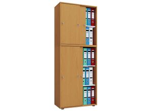 4051814375552 - my office Schiebetürenschrank XXL Lona 914376 buche 3 Fachböden 700 x 370 x 1830 cm