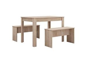 4051814376719 - Essgruppe Küchentisch Set Tischgruppe Maße Tisch ca H 75 x B 110 x T 70 cm Mit zwei Sitzbänke Esstisch Set - Esal XL