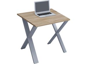 4051814379253 - Holz Schreibtisch H 76 x B 80 x T 80 cm Computertisch schlicht Füße aus hochwertigem Metall Arbeitstisch Büromöbel - Lona X 4051814379253 - Holz Schreibtisch H 76 x B 80 x T 80 cm Computertisch schlicht Füße aus hochwertigem Metall Arbeitstisch Büromöbel - Lona X