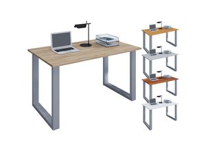 4051814379703 - Holz Schreibtisch Computertisch Lona U Alu Silber (Farbe Sonoma-Eiche B 110 x H 76 x T 80 cm) 4051814379703 - Holz Schreibtisch Computertisch Lona U Alu Silber (Farbe Sonoma-Eiche B 110 x H 76 x T 80 cm)
