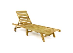 4051814388972 - Sonnenliege Gartenliege 200x57x34cm Liegestuhl Teakholz klappbar Gartenmöbel