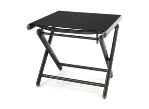 4051814392597 - Alu Hocker klappbar Sitzhocker - Textilene schwarz - Rahmen dunkelgrau - Camping