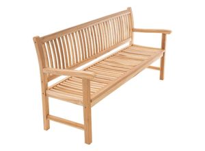 4051814393457 - 4-Sitzer Gartenbank Parkbank hochwertig Teak Holz natur Landhausstile braun Maße L 180 x B 60 x H 90 cm