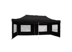 4051814394522 - PROFI Faltpavillon Partyzelt 3x6 m schwarz mit Seitenteilen wasserdichtes Dach