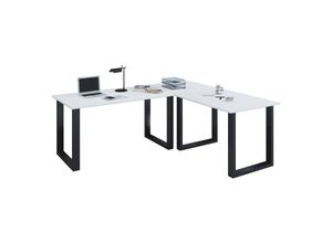4051814397141 - Holz Schreibtisch Eckschreibtisch schlicht 190x160 L Form links oder rechts Arbeitstisch Platte 80 cm tief Computertisch Büromöbel - Lona U 4051814397141 - Holz Schreibtisch Eckschreibtisch schlicht 190x160 L Form links oder rechts Arbeitstisch Platte 80 cm tief Computertisch Büromöbel - Lona U