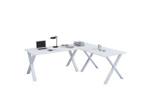 4051814399473 - Holz Schreibtisch Eckschreibtisch schlicht 190x190 L Form links oder rechts Arbeitstisch Platte 50 cm tief Computertisch Büromöbel - Lona X