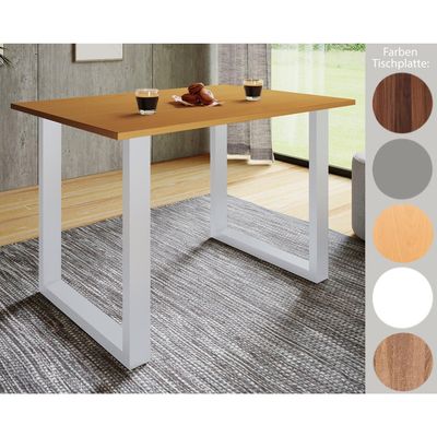 4051814408168 - Premium Esszimmertisch Esstisch Tisch Xona U Weiß (Farbe Weiß 140 x 80 cm)