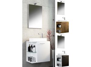 4051814409745 - 3-tlg Set Waschplatz für Gäste WC Gästebad Waschtisch Toilette Badezimmer Set - Hausa SP