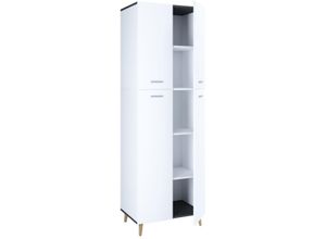 4051814410840 - Mehrzweckschrank Dielenschrank Schrank Landos (Farbe Weiß   Anthrazit)