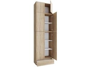 4051814413681 - Kleiderschrank Lona XXL Drehtüren Mit Aufsatz & Schublade Sonoma-Eiche