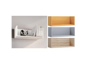 4051814414152 - Holzregal hängend platzsparendes Regal Maße H 25 x B 70 x T 25 cm Elegantes Regal hängend Aufbewahrungsregal Bücherregal Wandboard - Lona