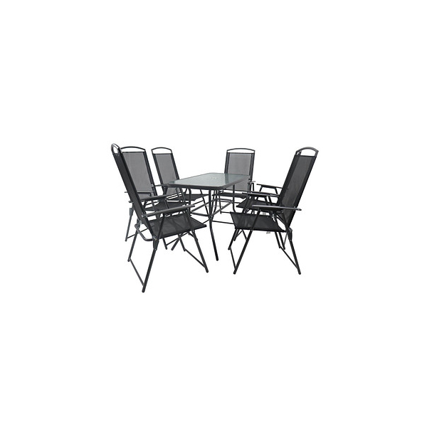 4051814417313 - 7-tlg Gartenmöbel Gartenset Sitzgruppe Essgruppe Tisch Stühle Hochlehner Set 110