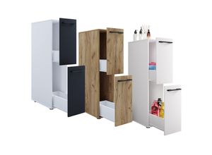 4051814418129 - Badmöbel Nischenschrank Raumteiler Badschrank Midischrank Schublade Sadilo L (Farbe Honig-Eiche) 4051814418129 - Badmöbel Nischenschrank Raumteiler Badschrank Midischrank Schublade Sadilo L (Farbe Honig-Eiche)