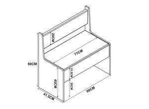 4051814419553 - Holz Eckbank Sitzbank Bank Truhe Esal 80 x 80 x 42 cm (Farbe Anthrazit   Honig-Eiche)