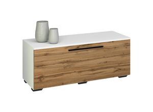 4051814422140 - Holz TV Lowboard Möbel Fernsehschrank Tisch Konsole Fernsehtisch Arila S (Farbe Weiß   Honig-Eiche)