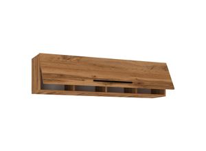 4051814422263 - Holzregal hängend platzsparendes Regal Maße H 115 x B 30 x T 30 cm Elegantes Regal hängend Aufbewahrungsregal Bücherregal Wandboard - Arila XL