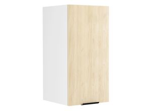 4051814429903 - Küchenschrank Breite 30 cm Holztür Hängeschrank Küche Küchenmöbel Fasola (Farbe Weiß   Honig-Eiche)