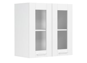 4051814430213 - Küchenschrank hängend Maße ca H 60 x B 80 x T 31 cm Hängeschrank mit zwei Drehtüren im Landhaus Stil Küchenschrank mit Glas Küchenmöbel – Colura