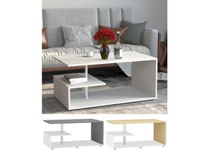 4051814430336 - Holz Couchtisch Sofatisch Wohnzimmertisch Beistelltisch Kaffeetisch Maliso M (Farbe Weiß)