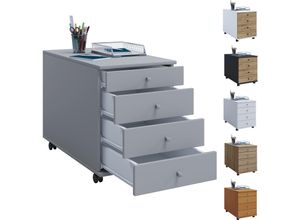 4051814430688 - my office Lona Rollcontainer anthrazit honig-eiche 4 Auszüge 415 x 750 x 570 cm