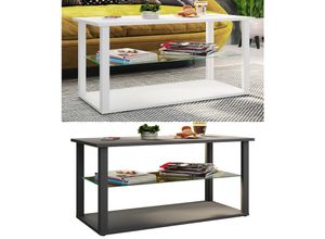 4051814431104 - Holz Beistelltisch mit ESG-Sicherheitsglas Couchtisch schlicht Maße ca H H 45 x B 95 x T 45 cm Wohnzimmertisch Kaffeetisch - Wanilo L 4051814431104 - Holz Beistelltisch mit ESG-Sicherheitsglas Couchtisch schlicht Maße ca H H 45 x B 95 x T 45 cm Wohnzimmertisch Kaffeetisch - Wanilo L