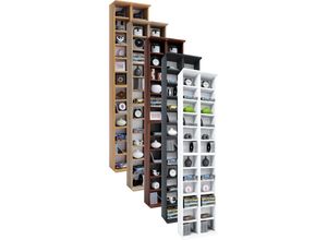 4051814432316 - Holz CD DVD Stand Regal CD Regal mit Platz für 408 CDs oder 144 DVDs oder 80-Videos Maße H 183 x B 42 x T 20 cm Elegantes CD DVD Regal Blu ray Regal – Almera