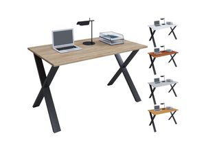 4051814432682 - Holz Schreibtisch H 76 x B 110 x T 50 cm Computertisch schlicht Füße aus hochwertigem Metall Arbeitstisch Büromöbel - Lona U 4051814432682 - Holz Schreibtisch H 76 x B 110 x T 50 cm Computertisch schlicht Füße aus hochwertigem Metall Arbeitstisch Büromöbel - Lona U
