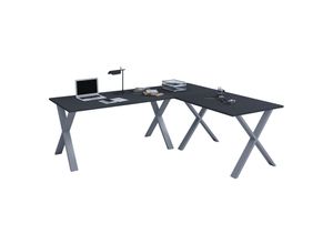 4051814434099 - Holz Schreibtisch Eckschreibtisch schlicht 190x130 L Form links oder rechts Arbeitstisch Platte 50 cm tief Computertisch Büromöbel - Lona X