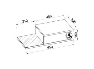 4051814435034 - Holz Wandschublade Nachtschrank Wandboard Schublade Konsole Nachttisch Konsila L (Farbe Weiß   Honig-Eiche)