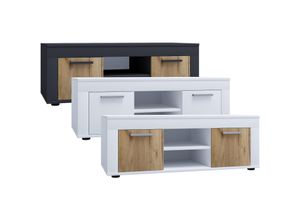 4051814435126 - Holz TV Lowboard Möbel Fernsehschrank Tisch Konsole Fernsehtisch Breite 102 cm Usilo L (Farbe Weiß Honig-Eiche) 4051814435126 - Holz TV Lowboard Möbel Fernsehschrank Tisch Konsole Fernsehtisch Breite 102 cm Usilo L (Farbe Weiß Honig-Eiche)